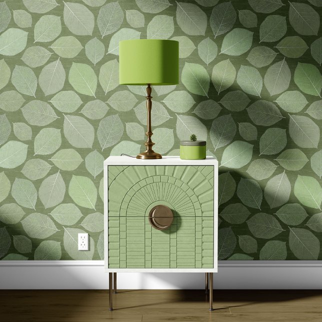 Magnolia blad donker olijf salie groen behang (Creator heeft geüpload)