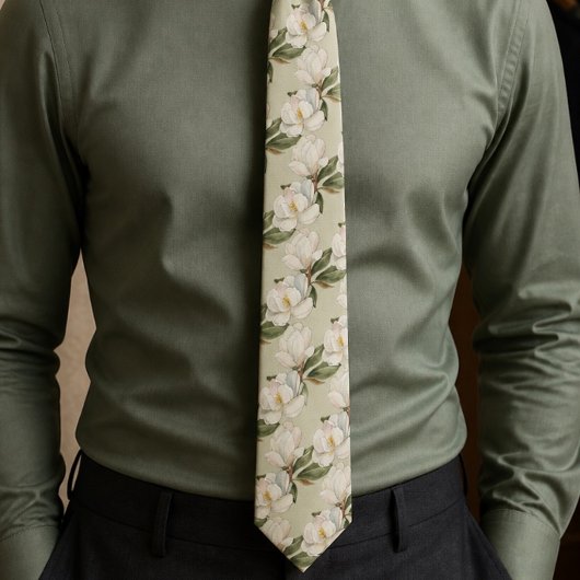 Magnolia Bloem Halsband Stropdas