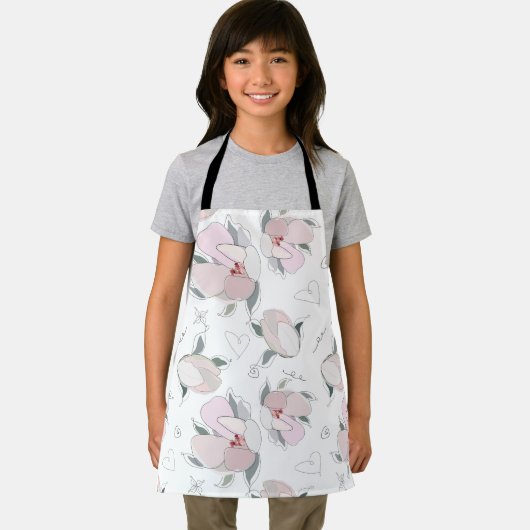 Magnolia bloem illustratie schort (Insitu)