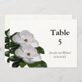 Magnolia Bloem Moderne Trouwtafel Markers Kaart (Voorkant / Achterkant)