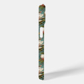 Magnolia Bloem Patroon Naam en Monogram Case-Mate iPhone Case (Achterkant / Rechts)