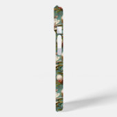 Magnolia Bloem Patroon Naam en Monogram Case-Mate iPhone Case (Achterkant / Links)