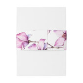 Magnolia Bloem Uitnodigingen Wikkel (Achterkant Voorbeeld)