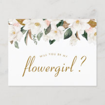 magnolia bloem zal jij mijn bloemenmeisje kaart zi