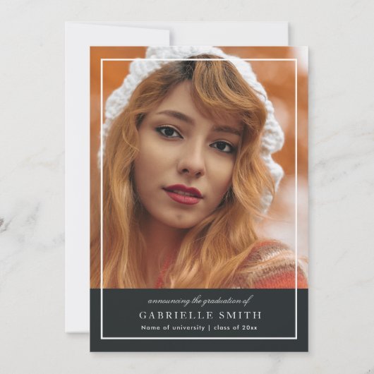 Magnolia bloemen afstudeerfeest uitnodiging (Achterkant)