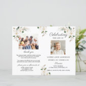 Magnolia Bloemen Begrafenisdienst Fotoprogramma (Staand voorkant)