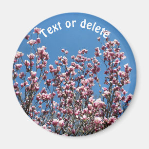 Magnolia Bloemen Blauwe Lucht Gepersonaliseerd Magneet