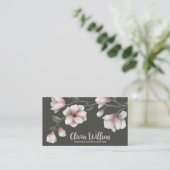 Magnolia bloemen illustratie visitekaartje (Staand voorkant)