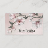 Magnolia bloemen illustratie visitekaartje (Voorkant)