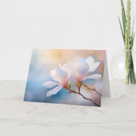  Magnolia bloemen Kaart (Voorkant)
