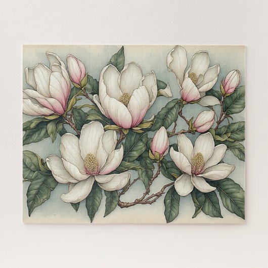 Magnolia Bloemen Legpuzzel (Horizontaal)