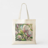 Magnolia Bloemen & Quote Tote Bag (Achterkant)