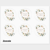 Magnolia Bloemen Ronde Sticker (Vel)