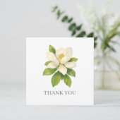 Magnolia Bloemen Schilderen Dank u Kaart (Staand voorkant)