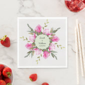 Magnolia Bloemen Waterverf Papier Servet (Insitu)