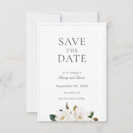 Magnolia Bloemenaquarel Save The Date