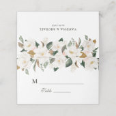 Magnolia bloemenbruiloft plaats kaarten plaatskaartje (Buitenkant ongevouwen)