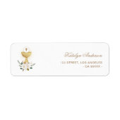 Magnolia bloemendoop adreslabel etiket (Voorkant)