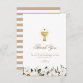 Magnolia bloemendoop bedankje kaart (Voorkant / Achterkant)