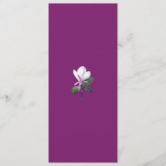 Magnolia Bloemenmenu's Menu (Achterkant)