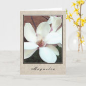 Magnolia - Bloemenserie Kaart (Gele Bloem)