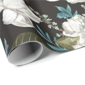 Magnolia Bloemmotief Cadeaupapier (Rol Hoek)