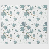Magnolia bloempatroon cadeaupapier (Vlak)