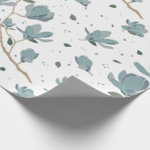 Magnolia bloempatroon cadeaupapier (Hoek)