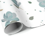 Magnolia bloempatroon cadeaupapier (Rol Hoek)