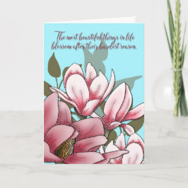 Magnolia Bloesem Aanmoedigingskaart Kaart