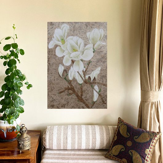 Magnolia Bloesem Canvas Afdruk