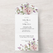 Magnolia Bloesem Thema Alles in Eén Uitnodiging (Binnen)