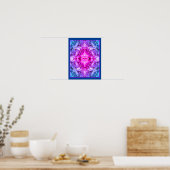Magnolia bloesems Abstract getint Poster (Keuken)