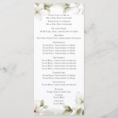 Magnolia bloesems lente bruiloft programma programmakaart (Achterkant)