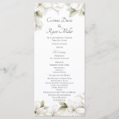 Magnolia bloesems lente bruiloft programma programmakaart (Voorkant)