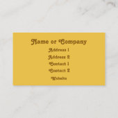 Magnolia Bloesems op Bright Amber Visitekaartje (Achterkant)