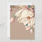 Magnolia bloom baby shower bedankkaart (Achterkant)