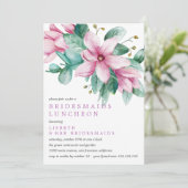 Magnolia Bloom Bridesmaids Luncheon Weddenschap Kaart (Staand voorkant)
