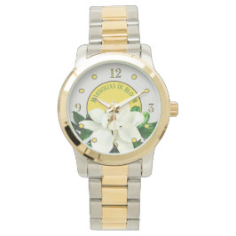 Magnolia Bloom | Elegant Two-Toned Women's Horloge