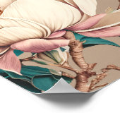 Magnolia bloom floral baby shower poster (Hoek)