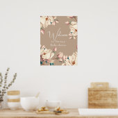 Magnolia bloom floral baby shower poster (Keuken)