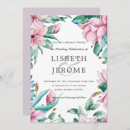 Magnolia Bloom | Floral Botanical Wedding Kaart