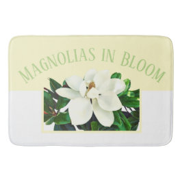 Magnolia Bloom | Groot geel en wit Badmat