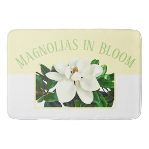 Magnolia Bloom   Groot geel en wit Badmat