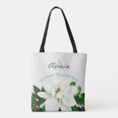 Magnolia Bloom | Het leven is prachtig | Gepersona Tote Bag (Achterkant)