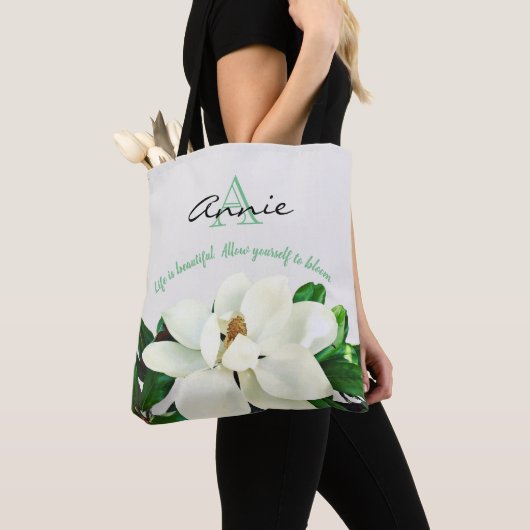 Magnolia Bloom | Het leven is prachtig | Gepersona Tote Bag (Dichtbij)