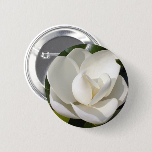 Magnolia Bloom Ronde Button 5,7 Cm (Voorkant /achterkant)