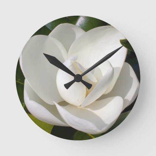 Magnolia Bloom Ronde Klok (Voorkant)
