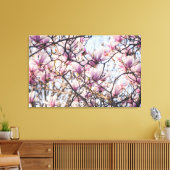 Magnolia blooming tree canvas afdruk (Insitu (Woonkamer))