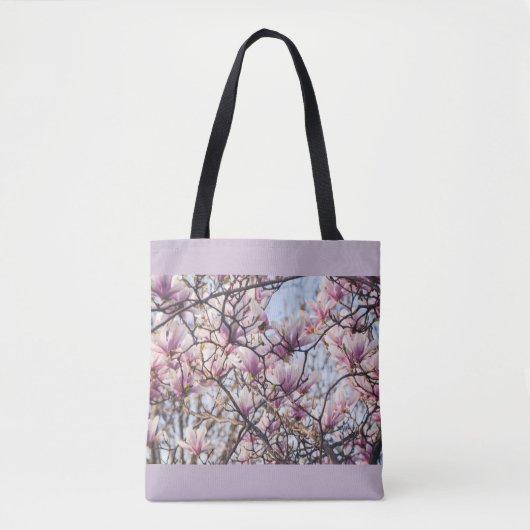 Magnolia blooming tree tote bag (Voorkant)